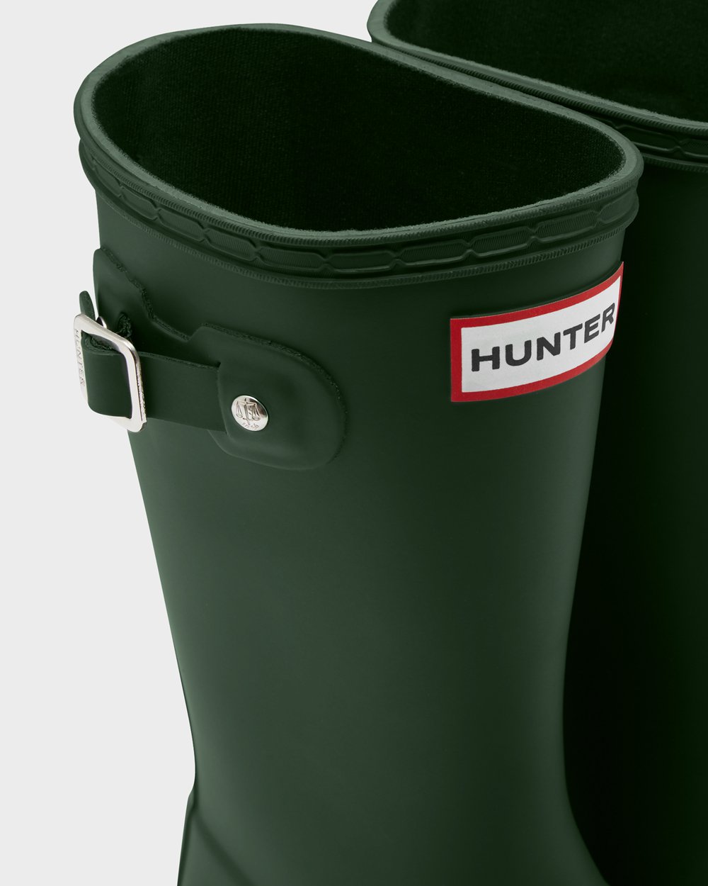 Kids Hunter Original Big - Rain Boots Green - 0138-PWYZQ